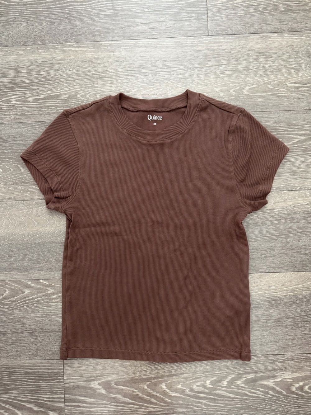 Quince Organic Cotton Micro-Rib Crewneck Tee